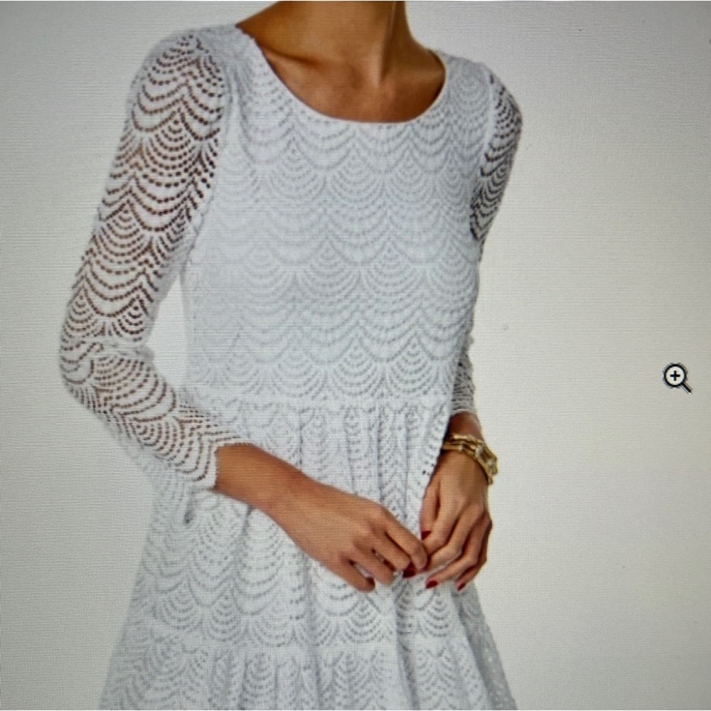NWT Lilly Pulitzer Geanna Dress Resort White Scalloped Shell Lace XS
